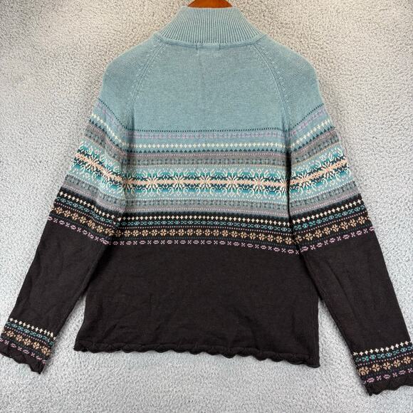 * NOT FOR SALE * VTG Eddie Bauer Fair Isle Sweater Women Large Angora Nordian - Picture 10 of 11